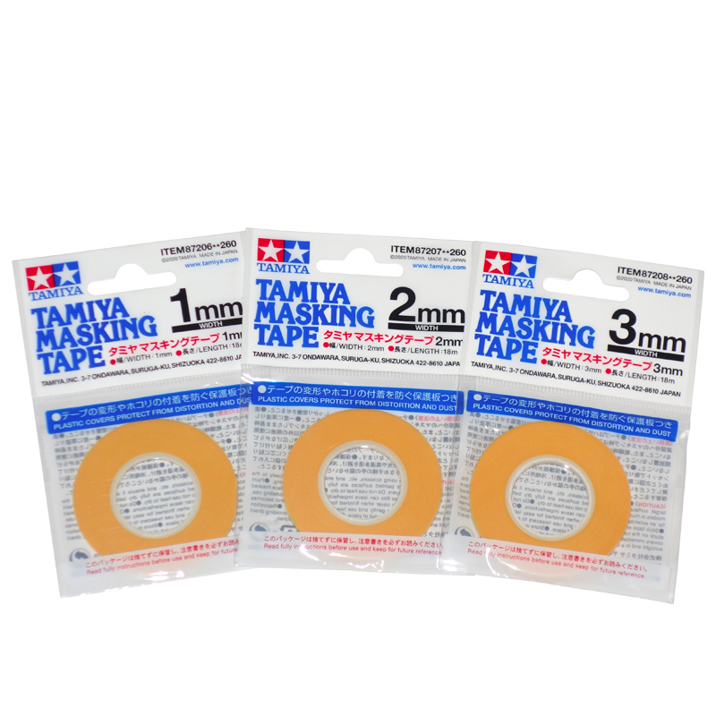 Tamiya Model Paint Set - Tamiya 87206-87207-87208 Afplakband Set 3 Rollen