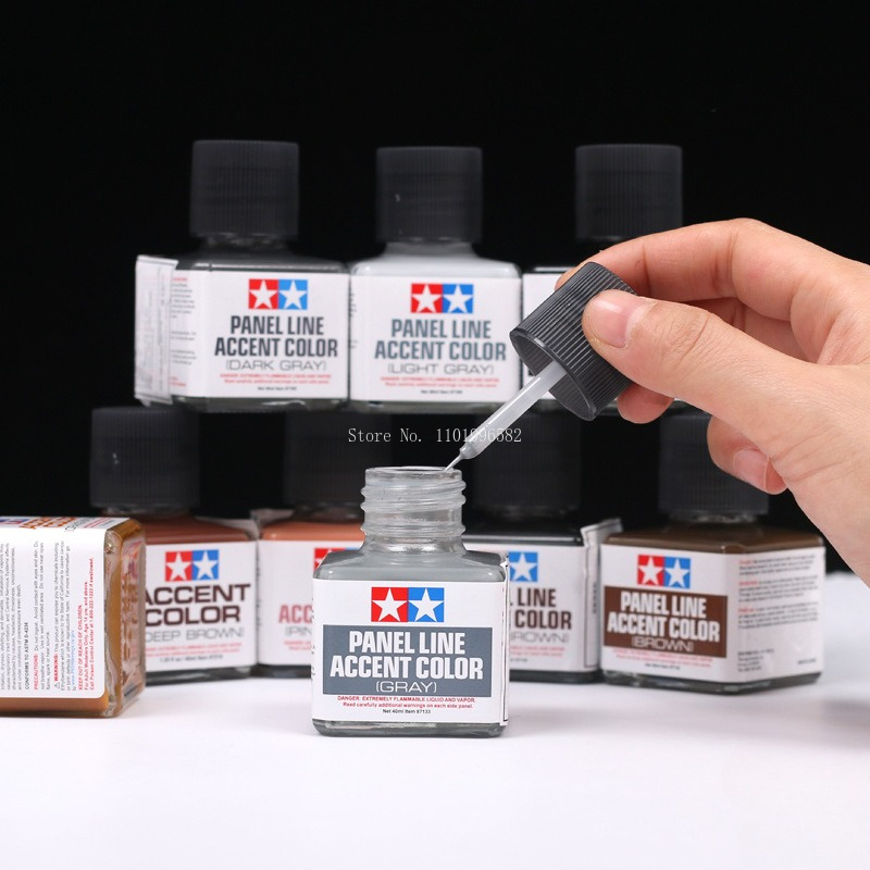 Tamiya Model Paint Set - 40ml Panel Line Accent Kleur Emaille