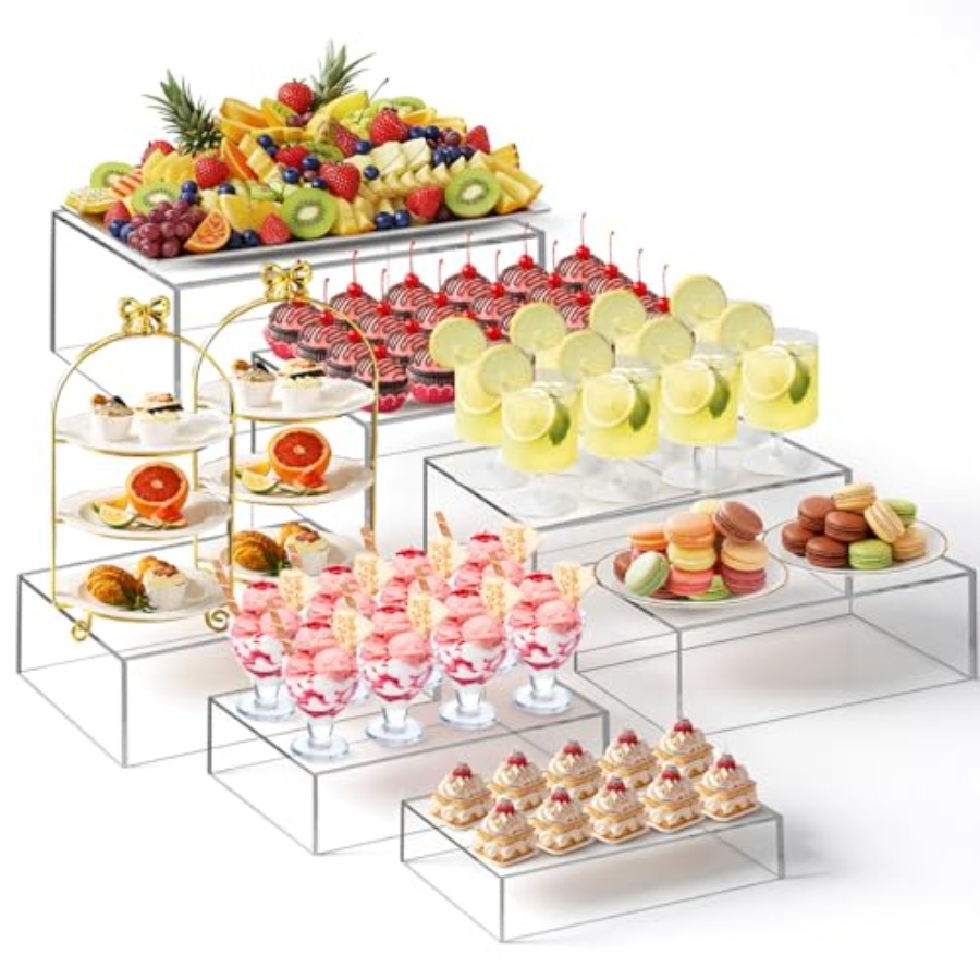 Display Risers Set - 7-delige extra grote buffetverhogers set, 25-40