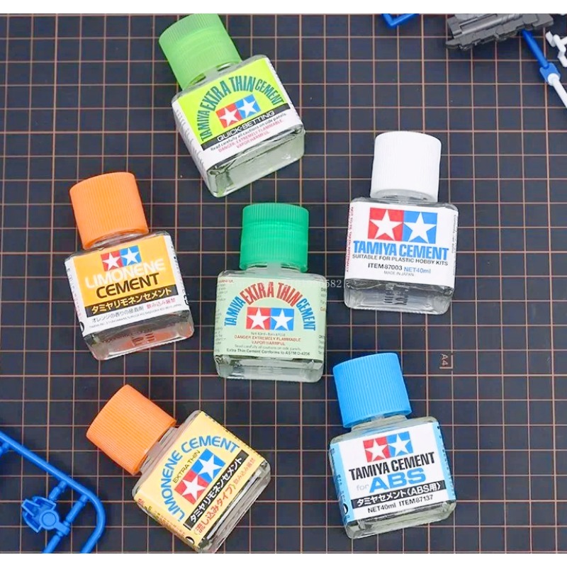 Tamiya Model Paint Set - 40ml Modellijm 87003/87038/87134/87182 Flow Seam Sneldrogende