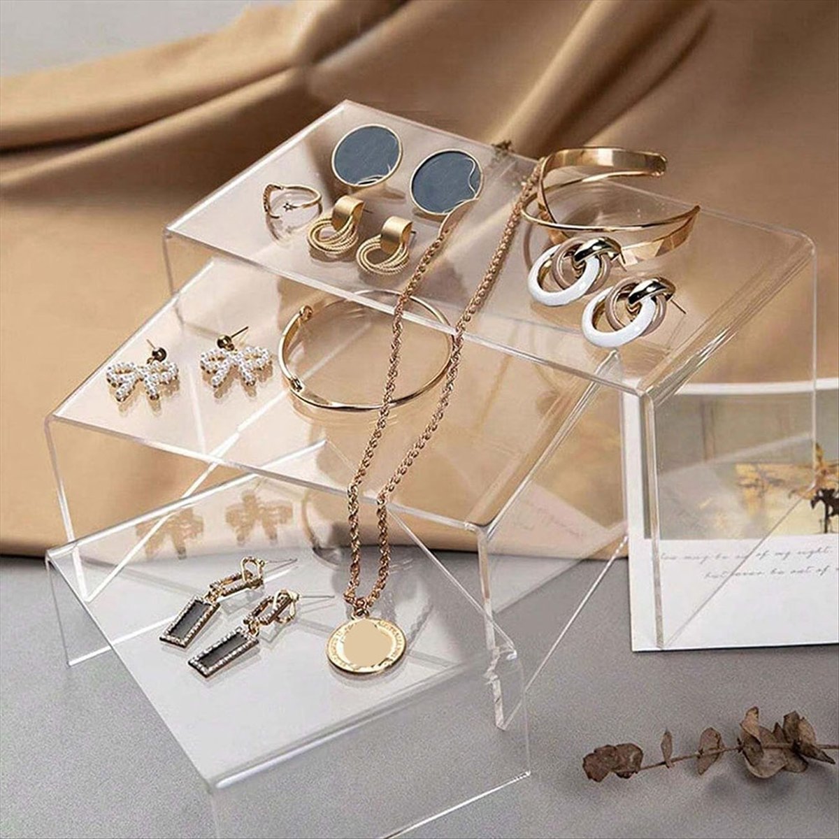 8-delige 2 sets kleine acrylve - Display Risers Set recensie en prijs