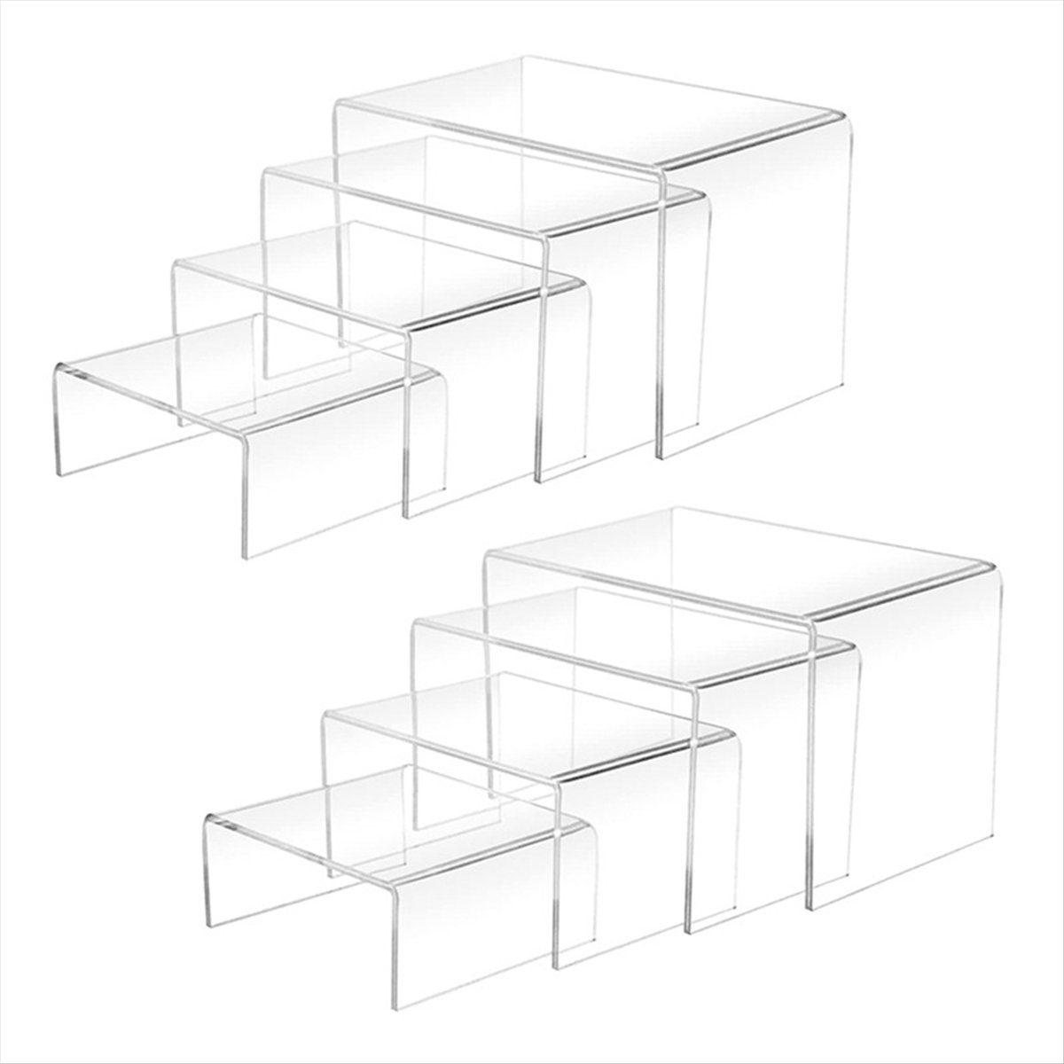8-delige 2 sets kleine acrylve - Display Risers Set recensie en prijs