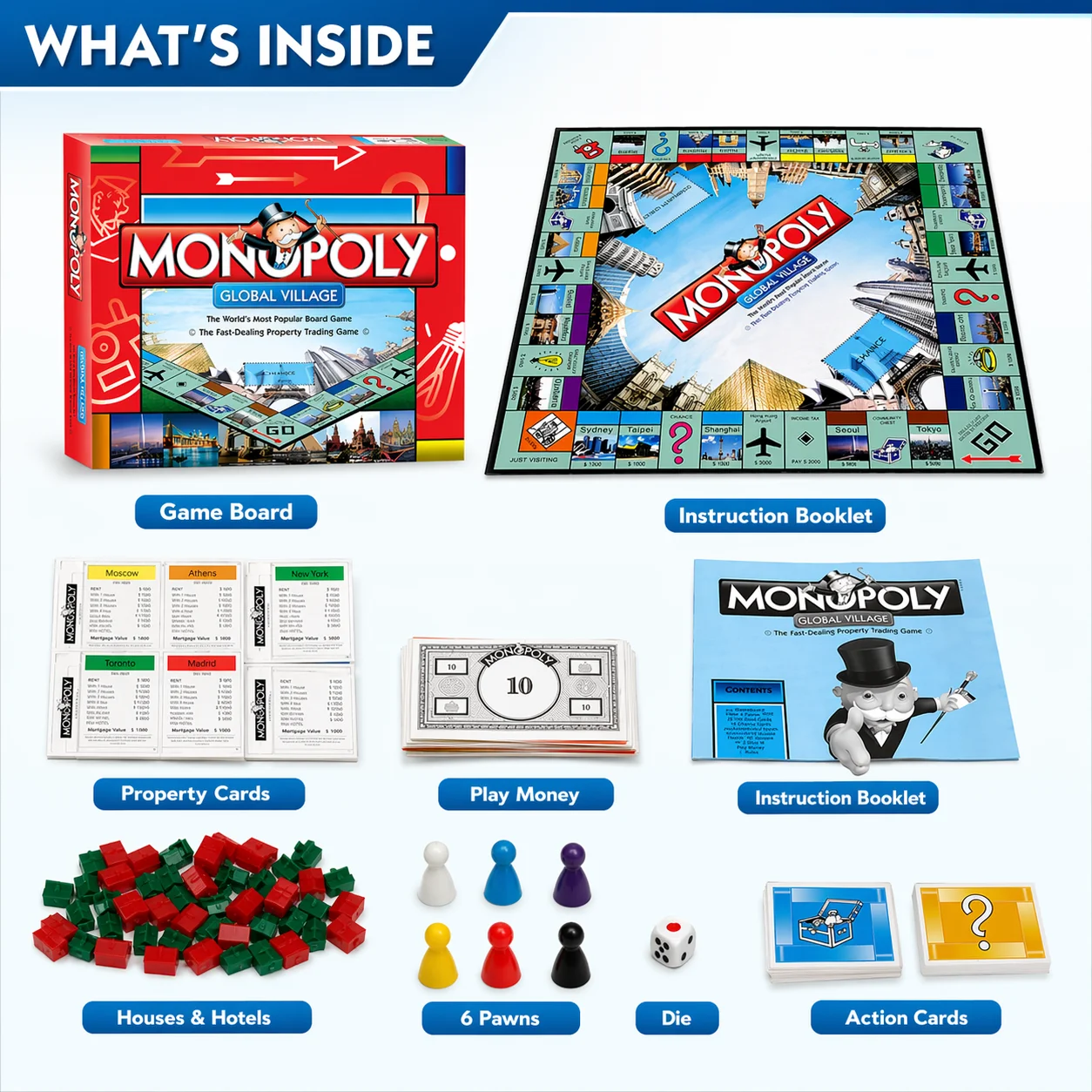 Premium MONOPOLY GLOBAL VILLAG - Hasbro Game Monopoly recensie en prijs